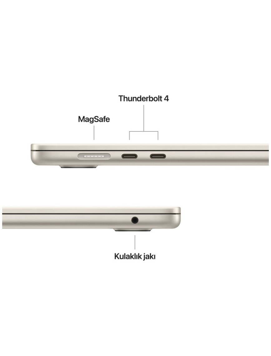 Apple MacBook Air M4 24GB 512GB SSD macOS 15" Taşınabilir Bilgisayar Yıldız Işığı MC6K4TU/A